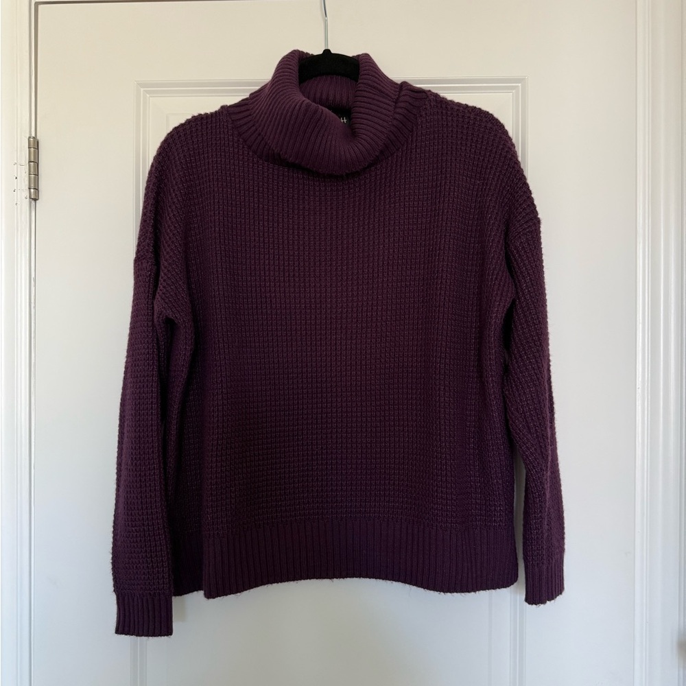 Purple Turtleneck Sweater